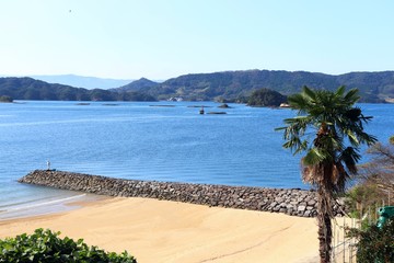 肥前町　いろはビーチの風景