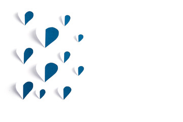 Cut out paper hearts decoration. Sainte Valentine, mother's day, birthday greeting cards, invitation, celebration concept.