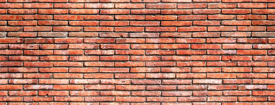 Fototapeta seamless texture, red brick wall, old bricklaying