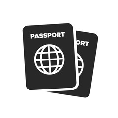 Passport flat icon. Vector illustration