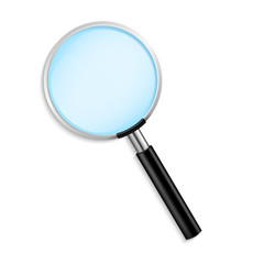 Realistic Magnifying glass vector isolated vector illustration on transparent background