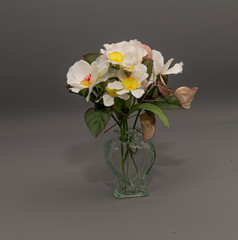 isolated artificial flowers