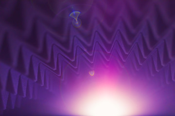 acoustic foam pyramid abstract background with glow light