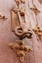 Ancient doors in the city of Segovia.