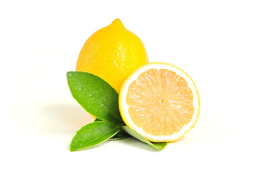 Lemon isolated on white background