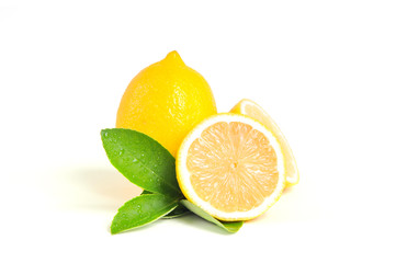 Lemon isolated on white background
