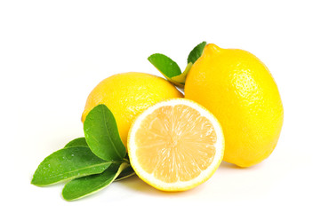 Lemon isolated on white background