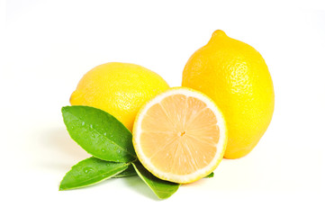 Lemon isolated on white background