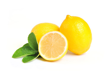 Lemon isolated on white background