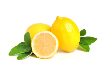 Lemon isolated on white background