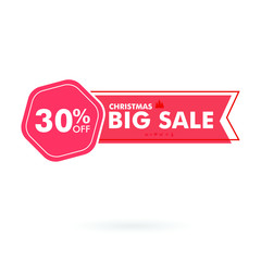 merry christmas badge - special big sale - sale label flat 