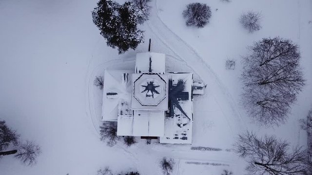 Winter landscape of the museum of I.E. Repin