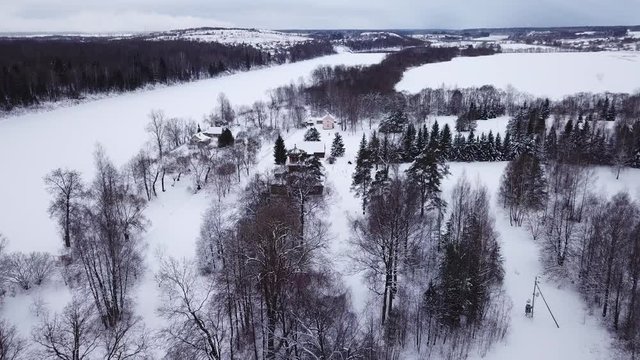 Winter landscape of the museum of I.E. Repin