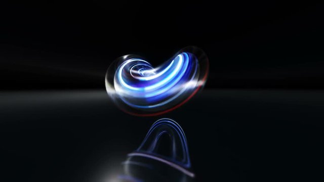 3d model with motion of color lines