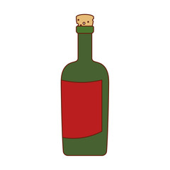 Isolated wine bottle vector design