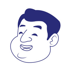 Isolated man head vector design