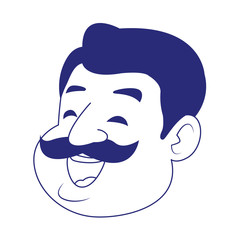 Isolated man head vector design