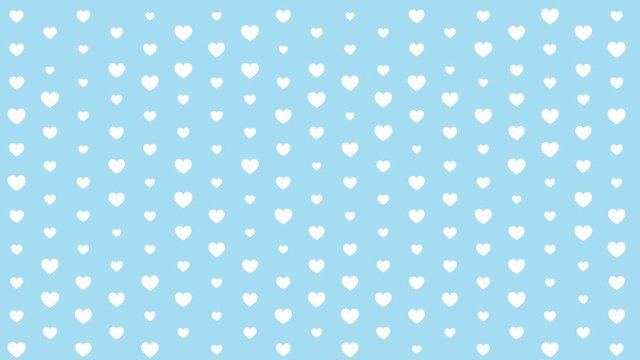 Animation of a simple pattern with hearts. Loop.