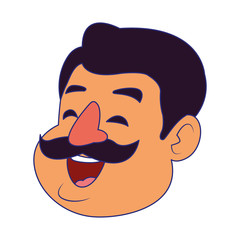 Isolated man head vector design