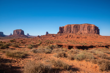 Fototapeta na wymiar Monument Valley on the border between Arizona and Utah in USA