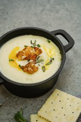 Homemade creamy cauliflower Soup