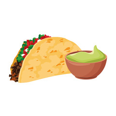 Isolated mexican food vector design