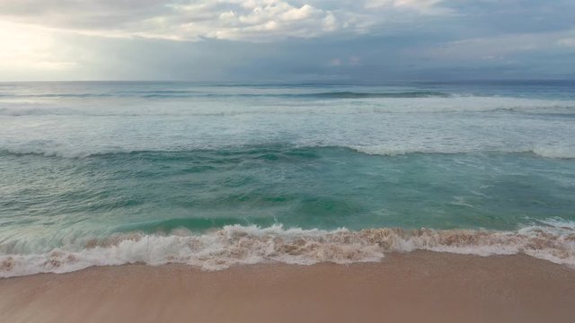 Ocean waves cinemagraph with dramatic sky