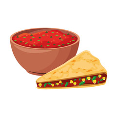 Isolated mexican food vector design