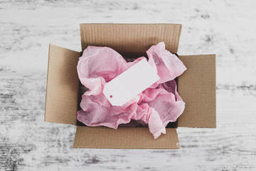 competition concept, delivery parcel boxes side by side with slightly different colors symbol of...