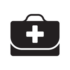 First aid kit, medical box icon in trendy flat style design. Vector graphic illustration. Firts aid kit icon for website design, logo, app, and ui. Vector file. Pixel perfect. EPS 10.