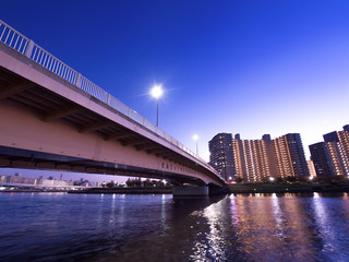 隅田川と千住汐入大橋