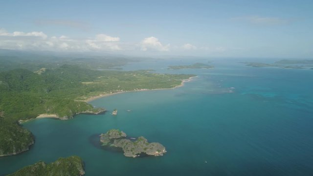 Seascape of Caramoan Islands, Camarines Sur, Philippines.