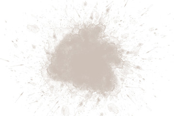 Abstract brown watercolor on white background