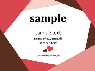 バレンタインフレーム　POP　横