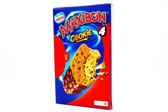 Italy &ndash; December 18, 2019: Maxibon Cookie Ice Cream. Maxibon is a brand of Nestl&eacute;
