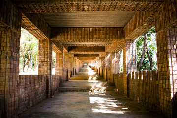 landscape of walkway on the wall