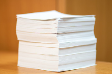 pile of old books on white background