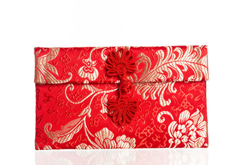 Red envelope or gratuity in new year chinese called Angpao on isolated white