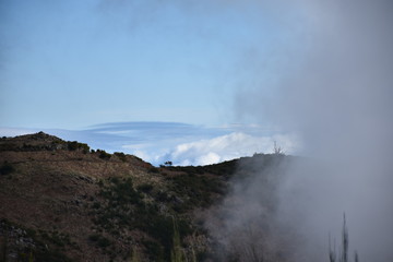 fog in the mountains