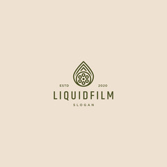 Liquid film logo vector icon illustration