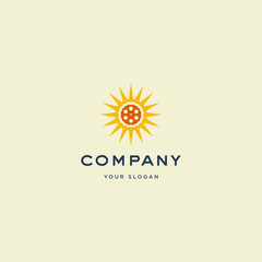 Sun film logo vector icon illustration