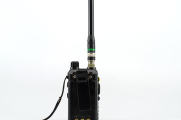 Radio transceiver, Walky talky on a white background