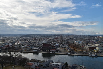 Obraz premium The view of Hachinohe in Japan