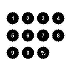 numbers icon vector
