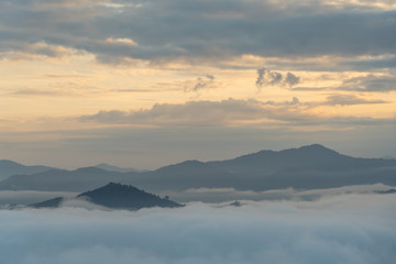 Beautiful view of sea of mist at AyersWeng