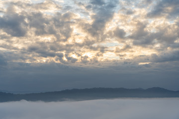 Beautiful view of sea of mist at AyersWeng