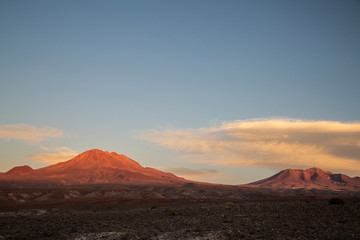 Fototapeta na wymiar Landscapes of the Atacama Desert, Chile, 