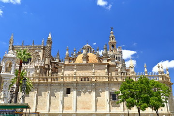 Fototapeta premium Cathedral of Saint Mary of the See Catedral de Santa Maria de la Sede, known as Seville Cathedral a Roman Catholic cathedral in Seville Spain