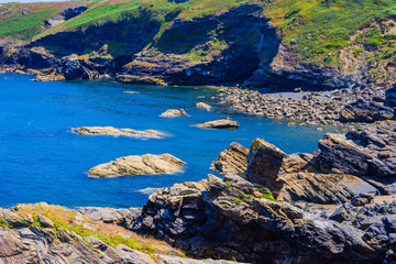 Fototapeta na wymiar Incredible seascape on the Crozon Peninsula. Finister. Brittany. France