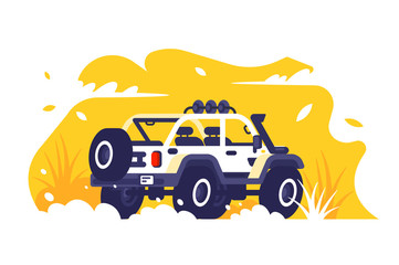 Car on off-road terrain © Nataliya Kalabina